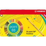 AST50 FINELINER POINT 88 COL ASS