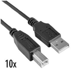 10X CAVO USB 2.0- 1.8MT M/M A/B