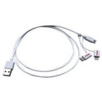 CAVO USB A-MICROB 8PIN C M/M/M 1M