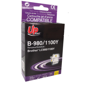 B-980Y per BROTHER LC-980 LC-1100 Y Cartuccia inchiostro giallo 12 ml