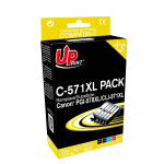 C-570XL/C-571XL PACK per CANON PGI-570XL/CLI571XL 5 Cartucce inchiostro 570XL nero, 571XL nero-ciano-magenta-giallo